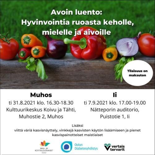 Avoin luento: Hyvinvointia ruoasta keholle, mielelle ja aivoille