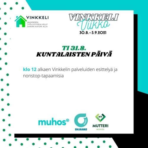 Vinkkeli viikon kuntalaisten päivä ti 31.8