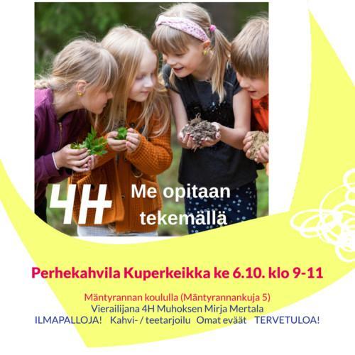 MLL:n Perhekahvila Kuperkeikan vieraana 4H Muhos