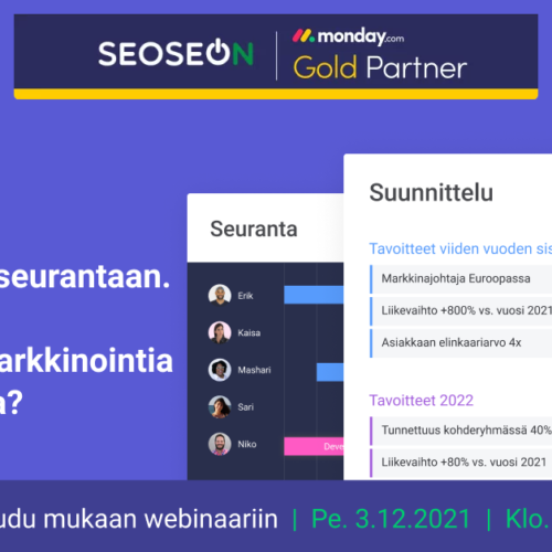 Webinaari: Markkinointi suunnittelusta seurantaan – miten johdat markkinointia monday.com:lla