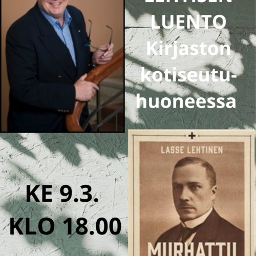 Kirjailija Lasse Lehtisen luento