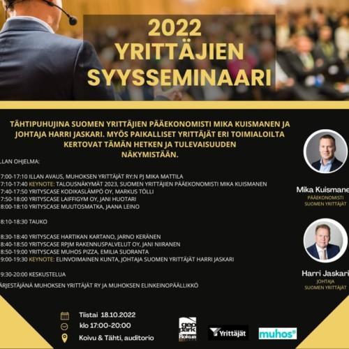 Yrittäjien syysseminaari 2022