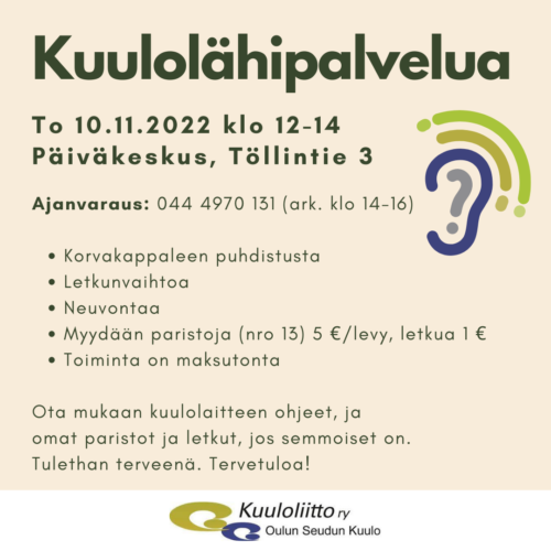 Kuulolähipalvelu, Oulun Seudun Kuulo ry.