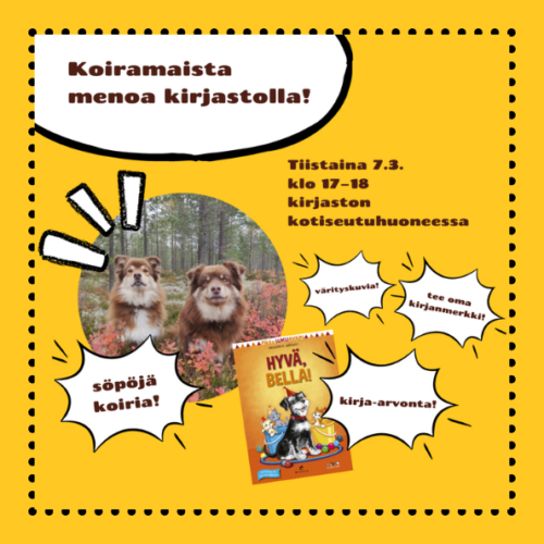 Koiramaista menoa kirjastolla!