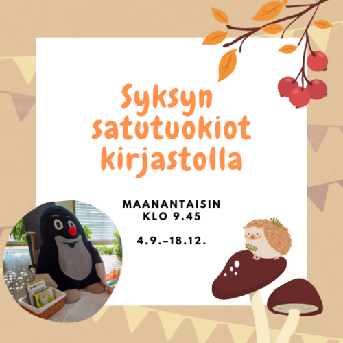 Satutuokiot kirjastolla maanantaisin