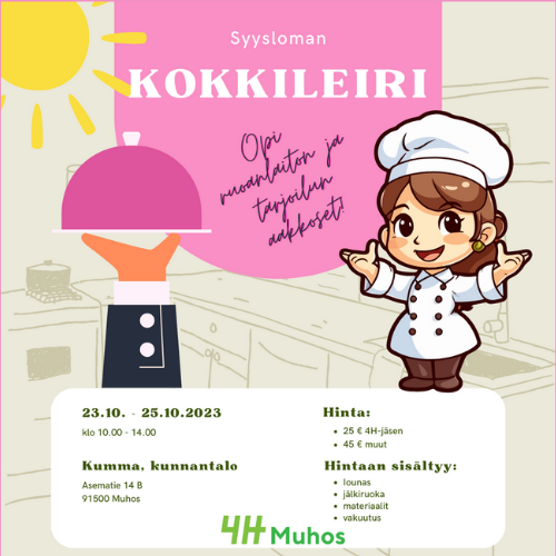 4H Kokkileiri (Muhoksen syyslomaviikko)