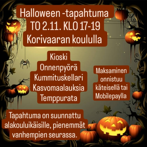 Korivaaran koulun Halloween-tapahtuma