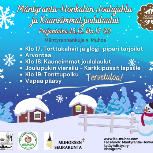 Mäntyranta-Honkalan joulujuhla ja kauneimmat joululaulut