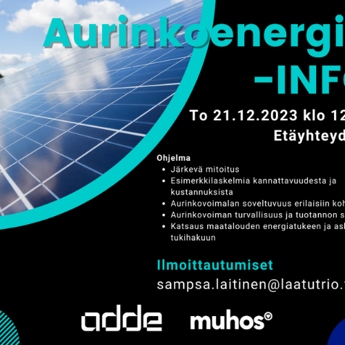 Aurinkoenergia-info maatiloille