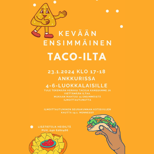 Taco-ilta 4-6-luokkalaisille