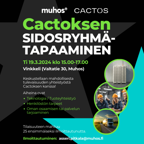 Cactoksen sidosryhmätapaaminen