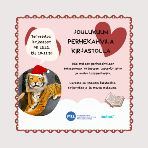 Joulukuun perhekahvila kirjastolla