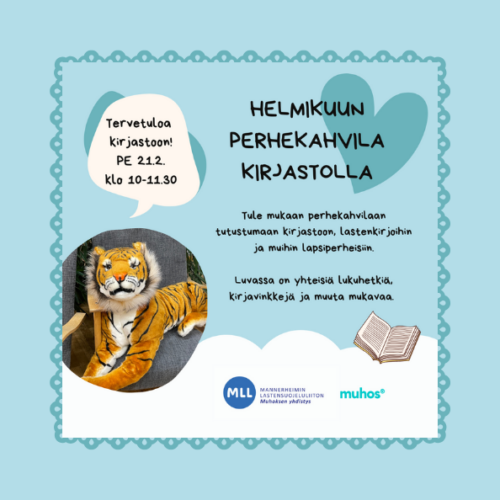 Helmikuun perhekahvila kirjastolla