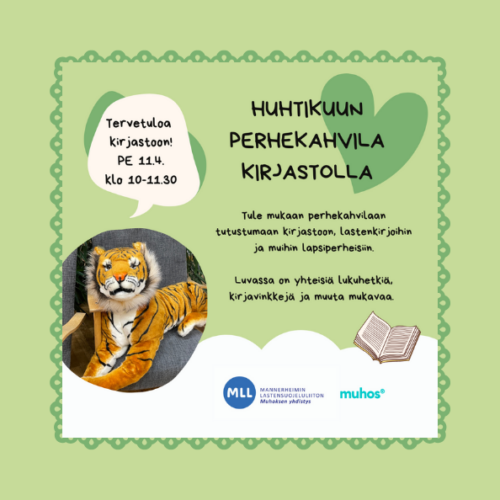 Huhtikuun perhekahvila kirjastolla