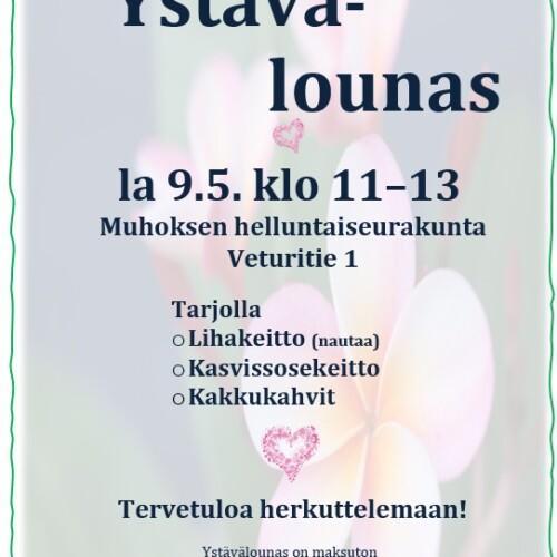 Ystävälounas la 9.5.2026 klo 11 – 13