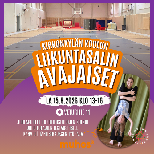 Kirkonkylän koulun liikuntasalin avajaiset