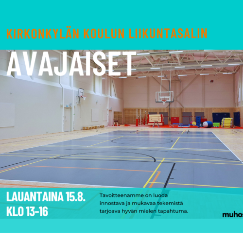 Kirkonkylän koulun liikuntasalin avajaiset