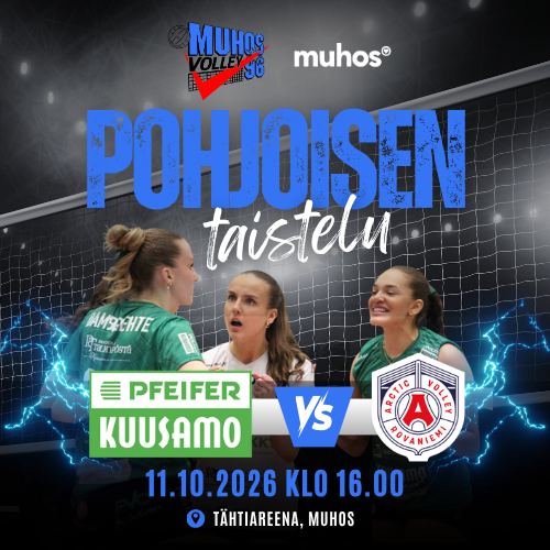 Mestaruusliigan lentopalloa: Pfeifer Kuusamo vs. Arctic Volley