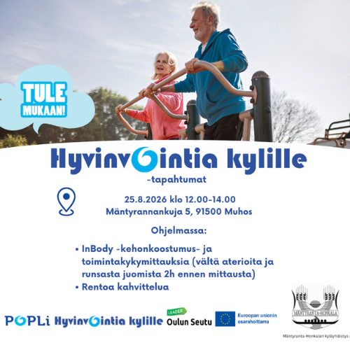 Hyvinvointia kylille -tapahtuma Mäntyrannalla
